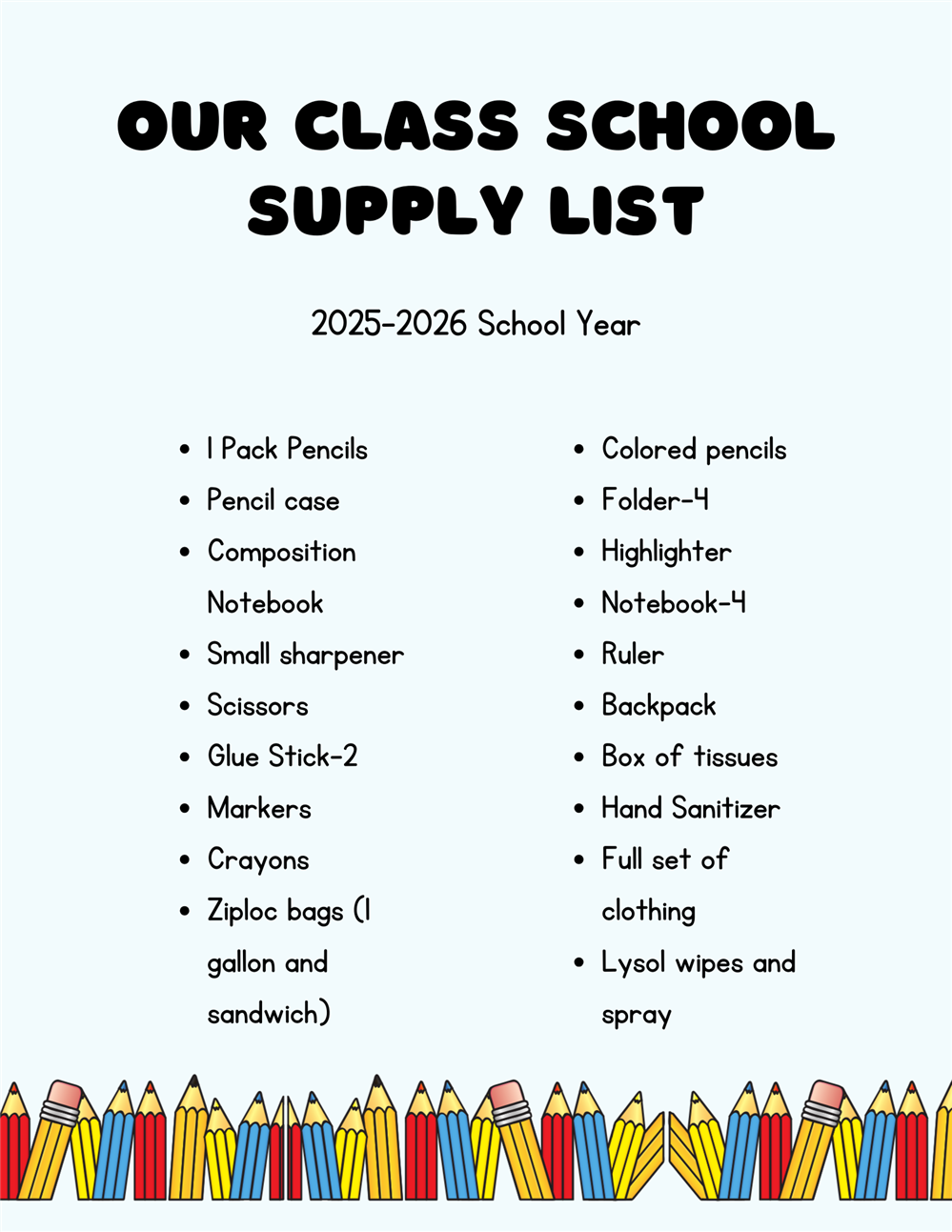 Supply List